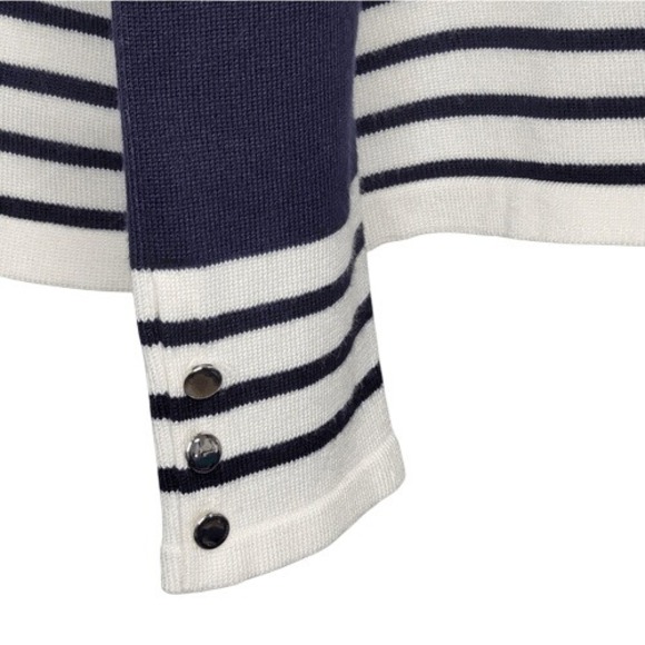 Roz & Ali Blue & White Long Sleeve Cardigan - Picture 6 of 12